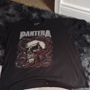 Men's Black XXL Bravado Pantera Skull Band Heavy Metal Shirt Music Snakes